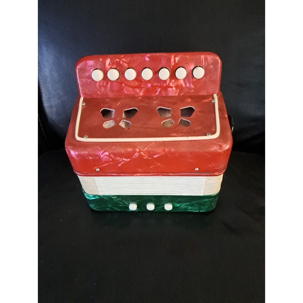 Accordion used vintage accordion music instrument. Works!